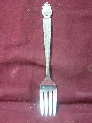 Sterling 1940 NATIONAL INTERMEZZO SALAD FORK 6 5/8" 37g No Mono   - Image 1 of 4