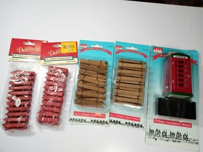 Enchanted Forest Christmas Village Telephone & Snow Fences PLUS Lemax Fences - Image 1 of 4