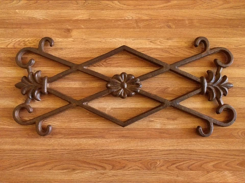 Cast iron Pediment / Wall Decoration 21.25" Scroll Pediment Cover