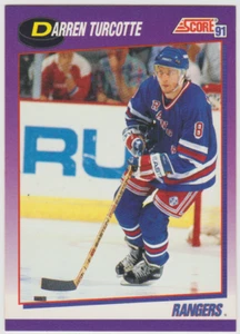 ☘️ 1991-92 Score NHL Hockey Card Darren Turcotte New York Rangers #196 - Picture 1 of 2
