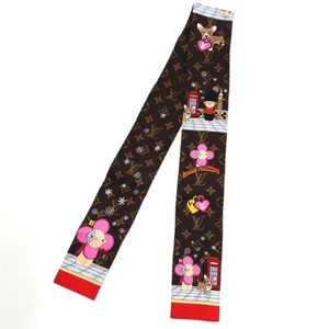 Louis Vuitton M00489 Monogram Bandeau Christmas Vivienne Silk Scarf - Picture 1 of 9