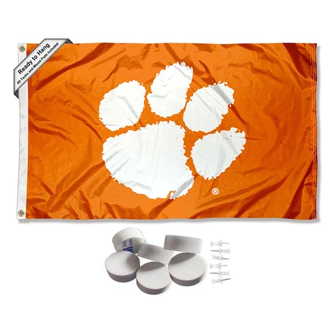 Clemson Tigers Large Logo Tapestry Banner Cover