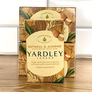 Yardley Haferflocken & Mandeln Seife Yardley London Riegel 4,25 Unzen - 3 Stück - Bild 1 von 1