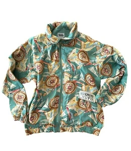 Silk Bomber Jacket Size Medium Vintage 80s Full Zipper Basic Editions New NWT - Picture 1 of 5