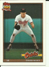 1991 TOPPS Baseball Card #724 David Segui ORIOLES