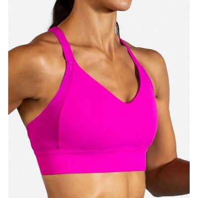 SUJETADOR DEPORTIVO BROOKS PARA MUJER DRIVE INTERLACE MAGENTA/HELIOTROPO TALLA 32 C/D NUEVO CON ETIQUETAS $50 Foto 1 de 4