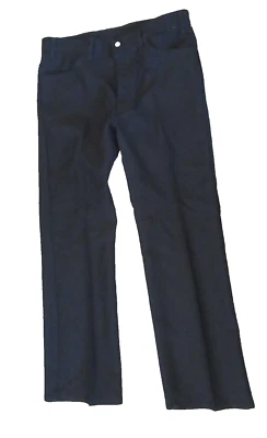 VTG 70's 80s Levis Pants Mens 38x32 Polyester Black  Levi's Zipper USA Made - Image 1 of 4