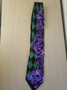 Vintage Disney Mickey Purple and Green Necktie 100% Silk The Disney Store