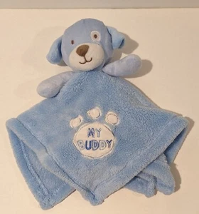 Baby Gear My Buddy Paw Print Blue Puppy Security Blanket Lovey 14" x 14" - Picture 1 of 6