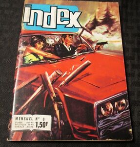 1973 Index Spy #6 French Foreign Comicbook Digest Fvf B&W 128 pgs