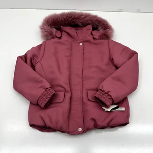 Westbound New Rose Fur Hood Winter Puffer Full-Zip Coat Women's Size Small NEW - Picture 1 of 6