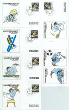 82716 - YUGOSLAVIA - POSTAL HISTORY - set of 7 CARDS 1987 - UNIVERSIADE tennis