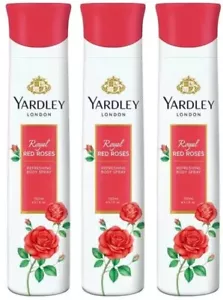 Yardley London Red Rose Deodorant Spray - For Women (450 ml, Pack of 3) - Picture 1 of 1