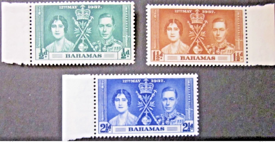 BAHAMAS ~ S.G. 146 - 148 ~ 1937 CORONATION STAMPS ~ MNH #04008 - Image 1 of 1