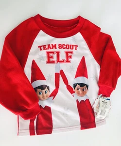 The Elf on The Shelf 'Team Scout ELF' Long Sleeve Pajama Top Only Size 4 NWT - Picture 1 of 2