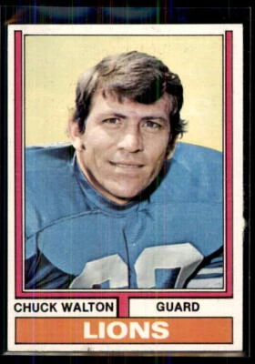 1974 Topps Chuck Walton #249 Detroit Lions - Image 1 of 2