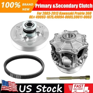 Primary & Secondary Clutch Drive Belt +Puller For Kawasaki Prairie 360 2003-2013 - Picture 1 of 13