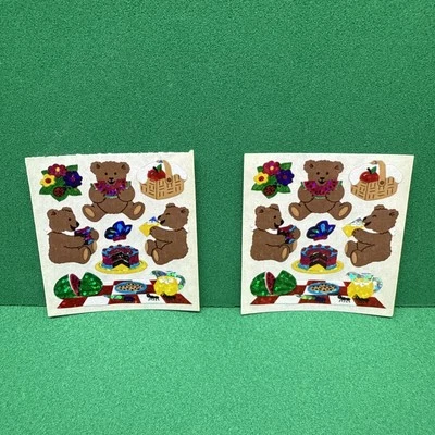 Vintage Stickers  Sandylion Prismatic Bears Picnic Watermelon 🍉 Two Unused Mods - Image 1 of 4