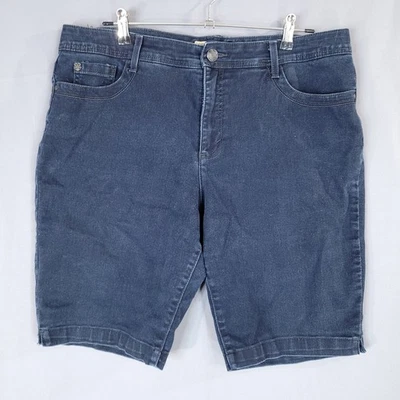 Pantalones Cortos Nine West Vintage America Para Mujer Azul Denim Talla 16 Elastizados Foto 1 de 4
