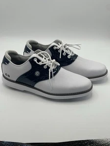 NIB FootJoy Traditions Spiked Women's Golf Shoes, White / Navy blue ,7 Medium - Picture 1 of 15