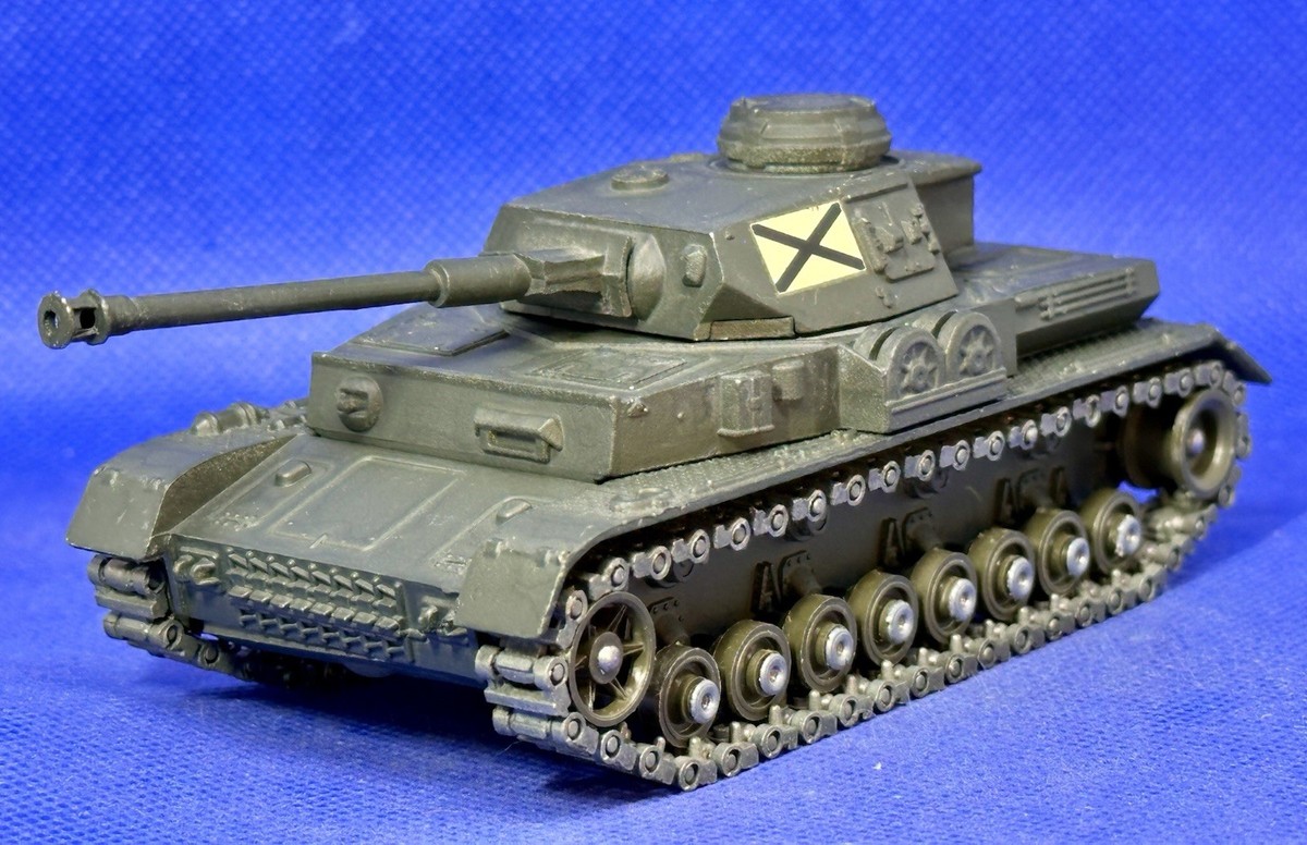 Miniature Solido 1/50 Char Panzer PZKPFW IV F1 - Gris, Made In France, Boîte Défraîchie