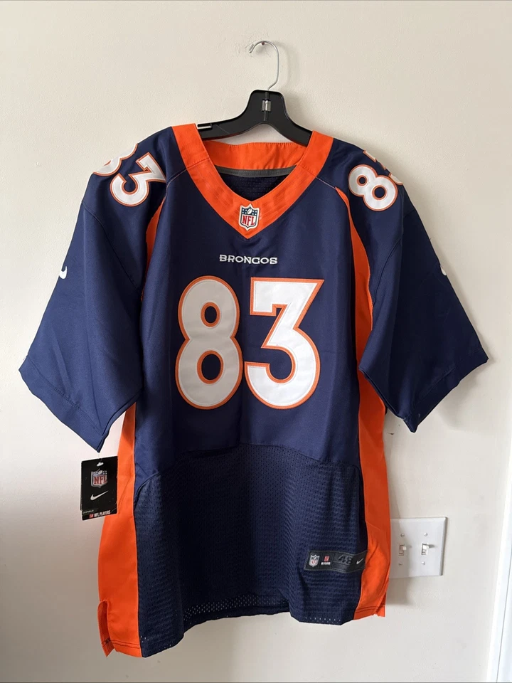 CAMISETA DE HOMBRE NIKE DENVER BRONCOS WES WELKER #83 ON FIELD AUTÉNTICA TALLA 48 NUEVA CON ETIQUETAS Foto 1 de 4
