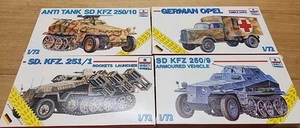 ESCI ERTL 1/72 WW2 MODEL VEHICLE LOT X 4 TRUCK HALF TRACK NOS MIB # 8 - Picture 1 of 6