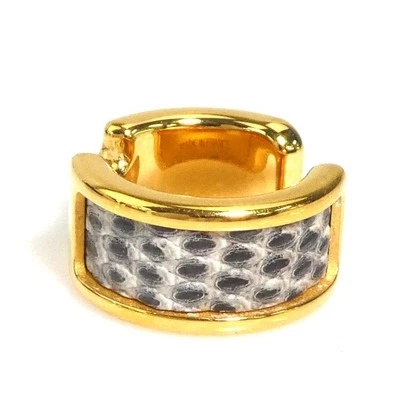 HERMES Oreja Brazalete Olympe PM Lagarto Metal Auténtico Diseñador Joyería de Japón Foto 1 de 4
