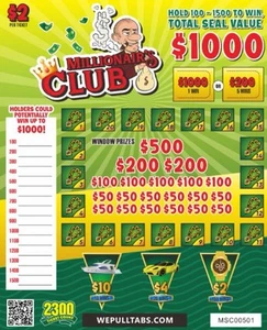 Neue Pull Tickets Millionaire's Club 2300 Stück - Bild 1 von 2