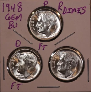 1948 P D S ROOSEVELT GROSCHEN JUWEL BU SET P&D VOLLE BÄNDER WICHTIGE DATEN! 481133 - Bild 1 von 2