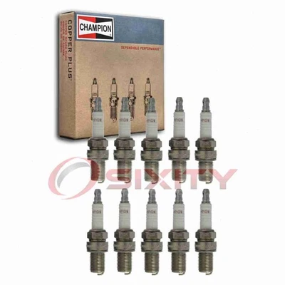 10 pc Champion 295 Spark Plugs for C57CX AR3933 AR3932 5820 Ignition Wire qw - Image 1 of 4