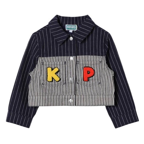 Giacca Kenzo bambino in denim di cotone a righe