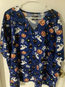 Butter Soft Halloween Spell Scrub Top Size 4X - Picture 1 of 4
