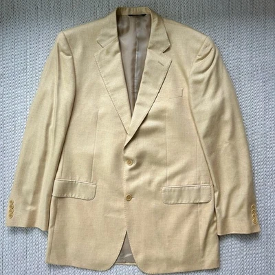 Blazer Chaqueta Deportiva De Colección Brooks Brothers Italia 42L Seda Cachemira Espiga Lujo Foto 1 de 4