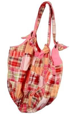 Bolso de Mano Vintage American Eagle Rosa a Cuadros Bolso de Hombro Grande con Retazos Foto 1 de 4