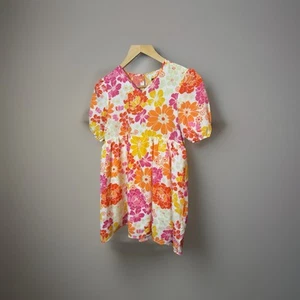 Forever 21 Kids Girls Floral Puff-Sleeve Dress 11/12 NWT - Picture 1 of 5