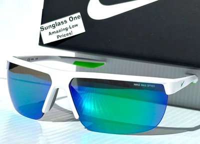 NUEVO Nike TEMPEST M Blanco Verde Marco Strike Verde Espejo Gafas de Sol CW4665 103 Foto 1 de 4