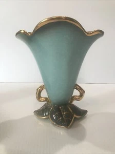 Vintage Hull Vase Blue Speckle MCM Royal Woodland 1950's USA Made W16 - Picture 1 of 10
