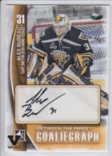 2015-16 ITG FINAL VAULT 13-14 BETWEEN PIPES ALEX BUREAU AUTO BLACK Goaliegraph