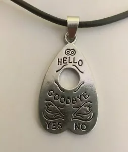 Ouija Planchette Choker Style Leather Style Cord Necklace - Picture 1 of 6