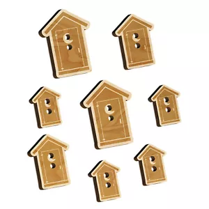 Outhouse Silhouette Toilet Wood Buttons for Sewing Knitting Crochet DIY Craft - Picture 1 of 10
