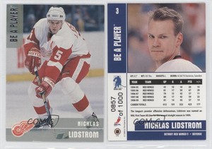 1999-00 ITG Be A Player Memorabilia Silver /1000 Nicklas Lidstrom #3 HOF