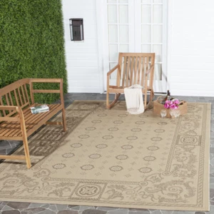 SAFAVIEH Outdoor CY1356-3001 Courtyard Natural / Brown Rug - Picture 1 of 17