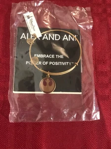 NEW Disney Parks Alex And Ani Star Wars Rebel Icon Gold Bracelet Bangle - Picture 1 of 3