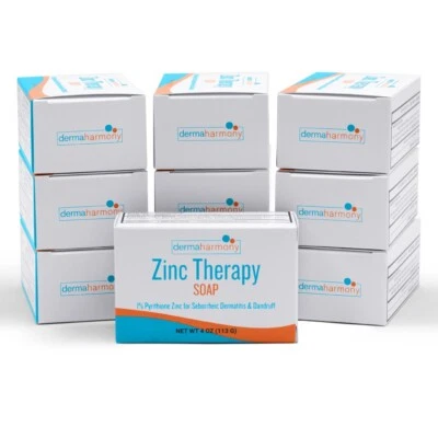 Jabón en barra 1 % piritiona zinc (ZNP) - DermaHarmony 4 oz (10 barras) Foto 1 de 4