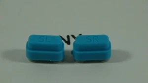 Blue SL SR Buttons Left Joycon Nintendo Switch Neon Bue/Red Model HAC-015  711-8 - Picture 1 of 2