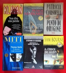 Lotto stock 6 libri tascabili Gialli Harris Cornwell Markaris Bourne Klavan Di M - Imagen 1 de 1