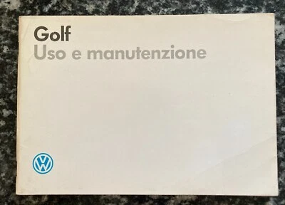 VOLKSWAGEN GOLF Uso e manutenzione 1987 - Immagine 1 di 3