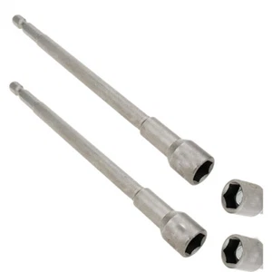2x 6 Zoll lang 5/16" magnetischer Mutterndreher Setter 150 mm 1/4" Schaft Schnellspanner - Bild 1 von 1