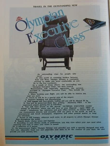 Anuncio de Olympic Airways cortado de una revista 1991 - Imagen 1 de 1